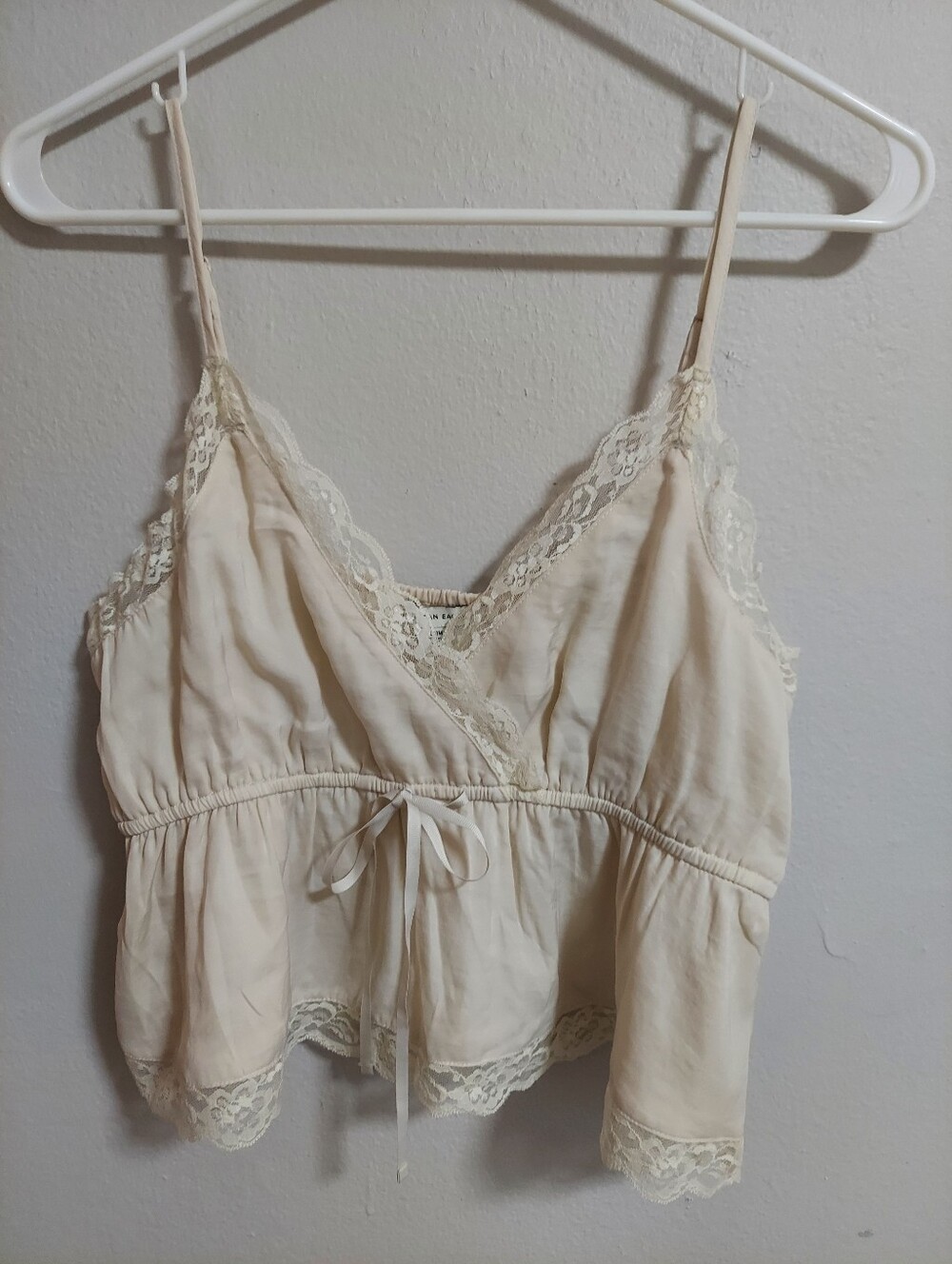 American Eagle Outfitters Cream Lace Trim Camisole
